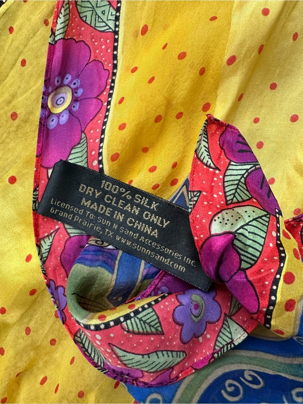100% silk scarf